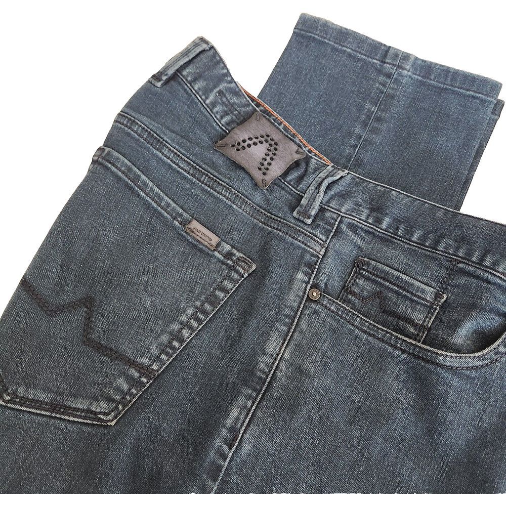 Alberto Jeans Mens 36x28 Luxury T400 Regular Slim Fit Stretch Straight Dark Wash